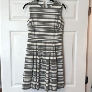 Calvin Klein gray and white striped dress